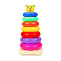NKCORP Smiley Stacking Colouring Teddy Rings for Kids and toddlers 7 pcs (Multicolor)(Multicolor)