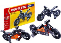 FIONATECH Metal Motorbike Construction Set Build of Make 3 Models Bike with 80 Pcs(Black, Orange)