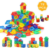 jvm Multi Colored 72 Pcs Mega Jumbo Happy Home House Building Blocks with Attractive Windows and Smooth Rounded Edges - Building Blocks for Kids(Multicolor)
