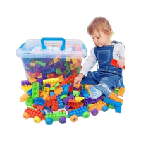 ARIZON DIY Plastic Building Blocks for Kids 100+ pcs(Multicolor)