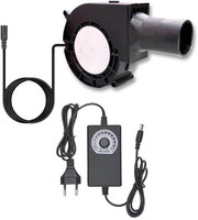 Enormity 97x33 BBQ Blower Fan,12V-3900 RPM Speed Controller,Outdoor Cooking,Wood Stove Forward Curved Air Blower(Corded)