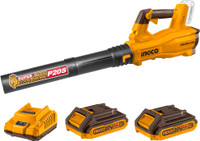 INGCO Cordless Blower with 2pcs 2.0Ah Batteries a Charger, 18500rpm, 8.5m3/min Air Blower(Cordless)