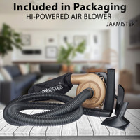 Jakmister Vacuum Suction Pipe-950 Watts Gold Unbreakable With Attachments And 20 Feet Wire Forward Curved Air Blower(Corded Vacuum)