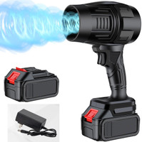 KIZJORYA Cordless Jet Leaf Blower 13000 RPM Handheld Electric Mini Dust/Dry Blower Forward Curved Air Blower(Cordless)