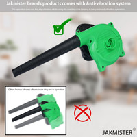 Jakmister Glossy Green Unbreakable 670 W 16500RPM 180 km/h Airflow With Extension Pipe Forward Curved Air Blower(Corded Vacuum)