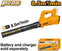 INGCO Lithium-ion Blower Without Battery and Charger CABLI20323 Airfoil Air Blower(Cordless)