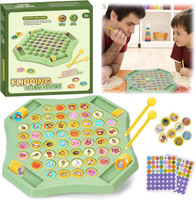 calyxia 54PCS Animal Flip Chess Memory Chess Game, Animal Flip Matching Chess Board Board Game Accessories