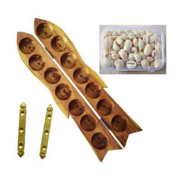 RKR Pallankuzhi with shells and Box / Dayakattai / Metal Dice Educational Board Games
