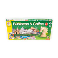 RATNA'S Little Business & Chess 2in1 (1276 Green ) Strategy & War Board Game