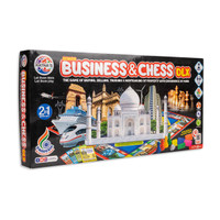 Ratnas Senior Business & Chess Deluxe with Coins (1267) Money & Assets Board Game