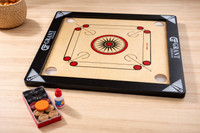 GRANT Glossy Finished 20inch Carrom Board with wooden coin and striker, powder Carrom Board Game