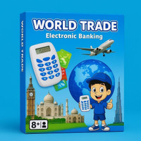 Kidzkollection World Trade Game for Kids|Electronic Banking|Swipe Machine Money & Board Game Board Game Accessories