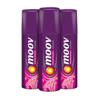 MOOV Fast Pain Relief,Body, Joints, Ortho like Medicine, Ointment, Balm for Men Women Spray(3 x 50 g)