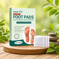 KIRJA Ginger Foot Pad Herbal Detox Foot Care for Daily Wellness Balance Plaster Patch Plaster & Patch(3 x 10 Patches)