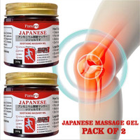 PANARO Original Japanese Soothing Massage Gel - Deep Pain Relief Red Massage Gel(2 x 100 g)