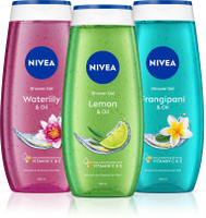 NIVEA Water Lily Lemon Frangipani Body Wash(3 x 250 ml)