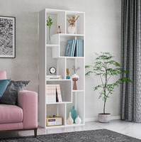 lukzer 8 layer Book Shelf with Storage Display Rack Open Bookcase Stand (MR-004/White) Engineered Wood Open Book Shelf(Finish Color - White, DIY(Do-It-Yourself))