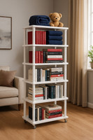 Porchex Plastic Open Book Shelf(Finish Color - White, DIY(Do-It-Yourself))