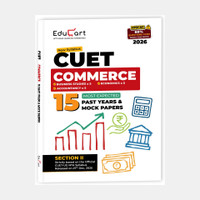 Educart 15 CUET 2026 UG Books Commerce Past Years and Mock Papers - Accountancy + Business Studies and Economics (Section II, New NTA syllabus)(English, Paperback, Educart)