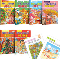 My First Activity Book Spot the Hidden Object – Yellow, Green, Blue, Pink, Orange and Red Edition :- interactive puzzle activity for children, spot the hidden object activity book | Pack of 6 Books(Paperback, GOWOO)