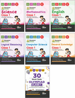 Disha Combo Class 1 (set of 7 books) Olympiad Champs Science, Mathematics, English, Logical Reasoning, Computer Science (Cyber) & GK with 30 Mock Tests 5th Edition(Paperback, Disha Experts)