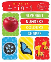 My First 4 in 1 Alphabet Numbers Colours Shapes  - By Miss & Chief(English, Hardcover, Wonder House Books)