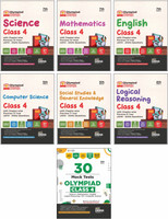 Disha Combo Class 4 (set of 7 books) Olympiad Champs Science, Mathematics, English, Logical Reasoning, Computer Science (Cyber) & GK with 30 Mock Tests 5th Edition | 2026 - 27 Exam(Paperback, Disha Experts)