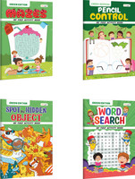 My First Activity Book –Word Search, Mazes, Pencil Control and Spot the Hidden Object –All in Green Edition :- Activity book for children, Kindergarten learning activity book |Pack of 4 Activity books(Paperback, GOWOO)