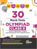 Disha 30 Mock Test Series for Olympiads Class 8 Science, Mathematics, English, Logical Reasoning, Social Studies/ GK & Computer Science 4th Edition | Cyber | General Knowledge | Sample Papers(Paperback, Disha Experts)