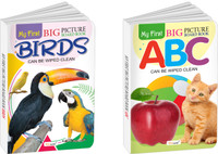 My First Big Picture Board Book ABC AND Birds : Educational books for young children, Fun learning picture books for kids, Toddler learning board book | Pack of 2 board books(Board Book, GOWOO)
