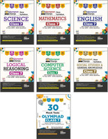 Disha Combo (7 Books) Olympiad Champs Science, Mathematics, English, Computer Science, Logical Reasoning & Social Studies/ GK Class 7 with 30 Mock Tests 6th Edition | 2026 Exam(Paperback, Disha Experts)