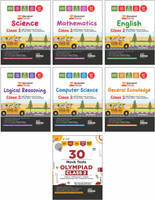 Disha Combo Class 2 (set of 7 books) Olympiad Champs Science, Mathematics, English, Logical Reasoning, Computer Science (Cyber) & GK with 30 Mock Tests 5th Edition(Paperback, Disha Experts)
