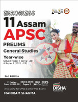 Errorless 11 Assam Apsc Prelims General Studies Year-Wise Solved Paper 1 (2012 - 22) & Paper 2 (2022 - 23) Pyqs Question Bank State Public Service Commission(English, Paperback, Sharma Maniram)