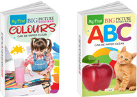 My First Big Picture Board Book ABC and Colours : Educational books for young children, Fun learning picture books for kids, Educational picture book | Pack of 2 board books(Board Book, GOWOO)
