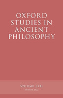 Oxford Studies in Ancient Philosophy, Volume 62(English, Hardcover, unknown)