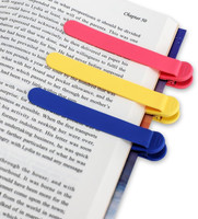 KGBTREADS 3pcs Silicone Automatic Bookmarks Unique Cute Book Accessories, Stay in Place and Follow as You Read Bookmark(Silicone Automatic Bookmarks with Pen Insertion, Multicolor)