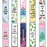 Posternet Bookmarks For Book Lovers Set Of 10 Pcs Designed Quotes Theme Printed Bookmark Bookmark Bookmark(Quotes, Multicolor)