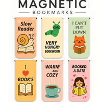 TheInkPalette The Ink Palette Magnetic Bookmarks Page Clip Bookmark Magnetic Book Mark Bookmark(6Cute Magnetic BookMarks, Multicolor)