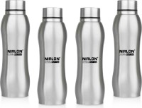NIRLON Ozone Single Wall Water /Fridge Refrigerator 1000 ml Bottle(Pack of 4, Silver, Steel)