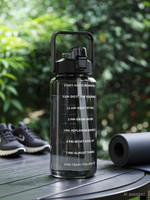 BELLERBIRD Motivational bottle 2000ml Black 2000 ml Plastic Bottle(Pack of 1, Black)