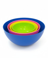 Gluman Plastic Mixing Bowl 4-Piece Mixing Bowl Set | Opaque Multi-Color(Pack of 4, Multicolor)