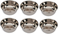 LEROYAL Stainless Steel Vegetable Bowl LEROYAL Stainless Vegetable Bowl Premium Food Grade (Pack of 6, )(Pack of 6, Steel)
