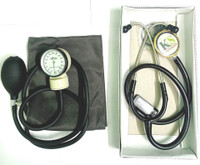 RnB Doctor Sphygmomanometer Upper Arm Dial Type Manual BP Monitor with with Professional Gold Ring Chest Pice Professional Stethoscope Bp Monitor(Black)