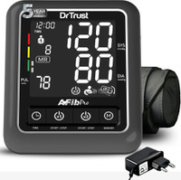 Dr Trust (USA) Atrial Fibrillation Automatic Dual Talking Digital Blood Pressure Monitor Machine Bp Monitor(Black)