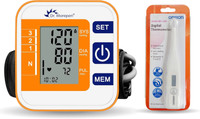 Dr. Morepen BP-14 Automatic Blood Pressure Monitor with Omron MC-246 Digital Thermometer (Combo Pack, 3 Years Warranty) Bp Monitor(Orange)
