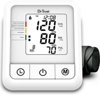 Dr Trust (USA) Fully Automatic Digital Check 110 Blood Pressure Machine with MDI Technology Bp Monitor(Milky White)