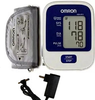 OMRON 8712 with adaptor compatabile Bp Monitor(blue and white mix)