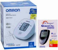 OMRON Blood Pressure Monitor HEM-7121J and Dr Morepen Glucometer Gluco, HEM-7121J Bp Monitor(White)