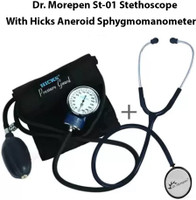 Hicks Pressure Guard Aneroid Sphygmomanometer with Dr. Morepen Stethoscope Bp Monitor(Black)