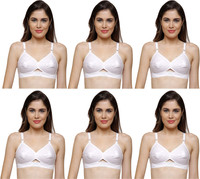 Hothy Women Full Coverage Non Padded Bra(White)